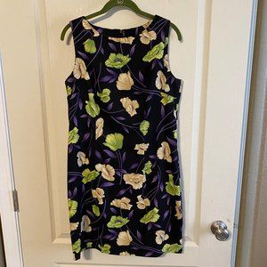 Purple Floral Sheath Dress